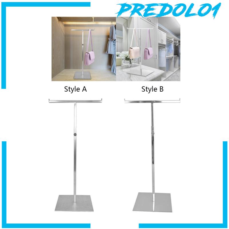 [Predolo1] Stand Display Tas Tangan Konter Tebal Weighted Base Tahan Lama Kait Gantung Ganda