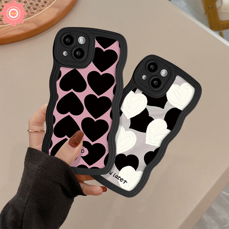 Ins Art Lukisan Cat Minyak Cinta Hati Case Redmi 12C 10 9 10C 10A A1+9T 9A 9C NFC A1 Redmi Note 11 9s 8 9 11s 11 10s 10 Pro Max POCO X3 NFC Pro M3 Mi 11T Pro Lembut Sarung Tepi Bergelombang Tpu