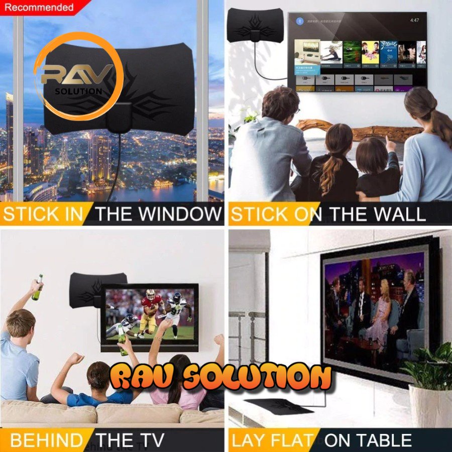Antena TV Digital DVB-T2 980 Mil HDTV Satellite with Signal Booster - SET A RAV SOLUTION