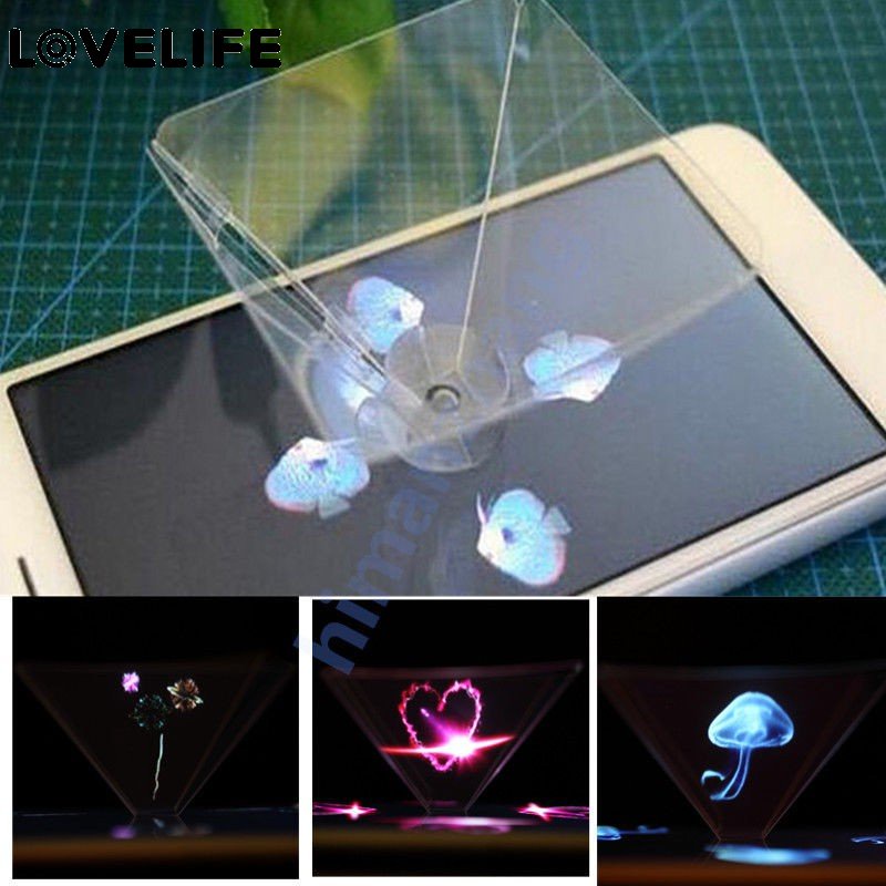 Hot Sale/Proyektor Hp Hologram 3D Handphone Tipe Pyramid Phone Tablet Pajangan Etalase Handphone