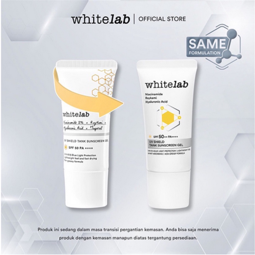 WHITELAB UV Shield Tank Sunscreen Gel SPF 50++ PA++++ - Sunscreen Sunblock WHITELAB 30 gr
