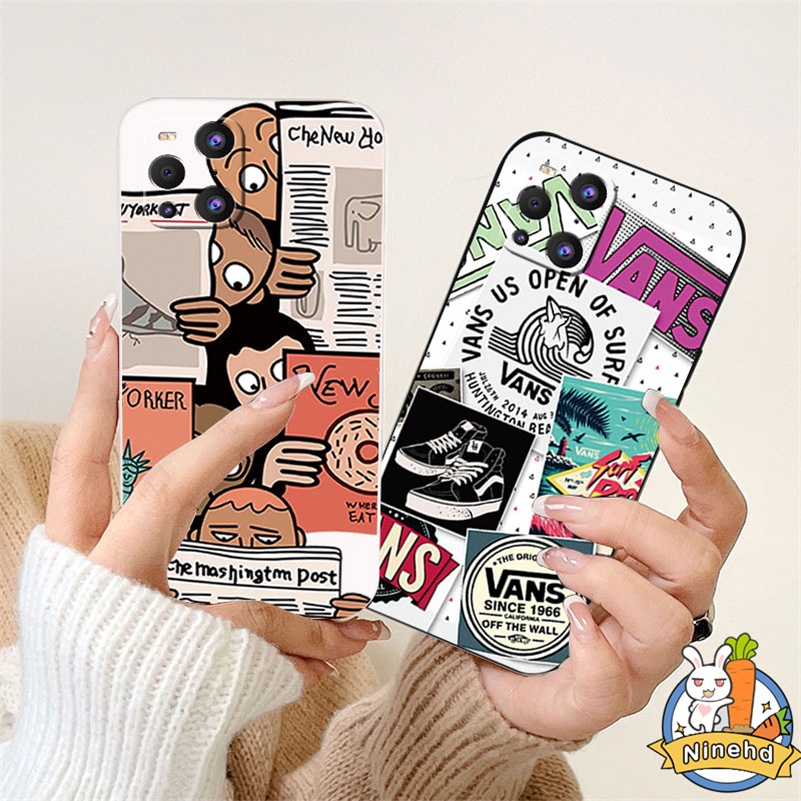 IPHONE Casing Kompatibel Untuk Iphone14 13 12 11 Pro Max X Xr Xs Max8 7 6 6s Plus SE 2020 Fashion Kartun Tepi Lurus Silikon Casing Ponsel Pelindung Lensa Shockproof Lembut Cover Pelindung