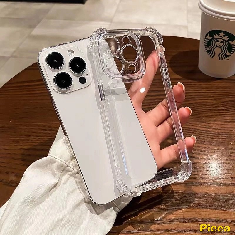 IPHONE Casing Ponsel Tahan Guncangan Kompatibel Untuk Iphone11Xr X7 8 Plus 14 13 12 Pro MAX XS MAX Mewah Simple Plating Electroplated Buttons Macaron Candy Color Soft TPU Back Cover