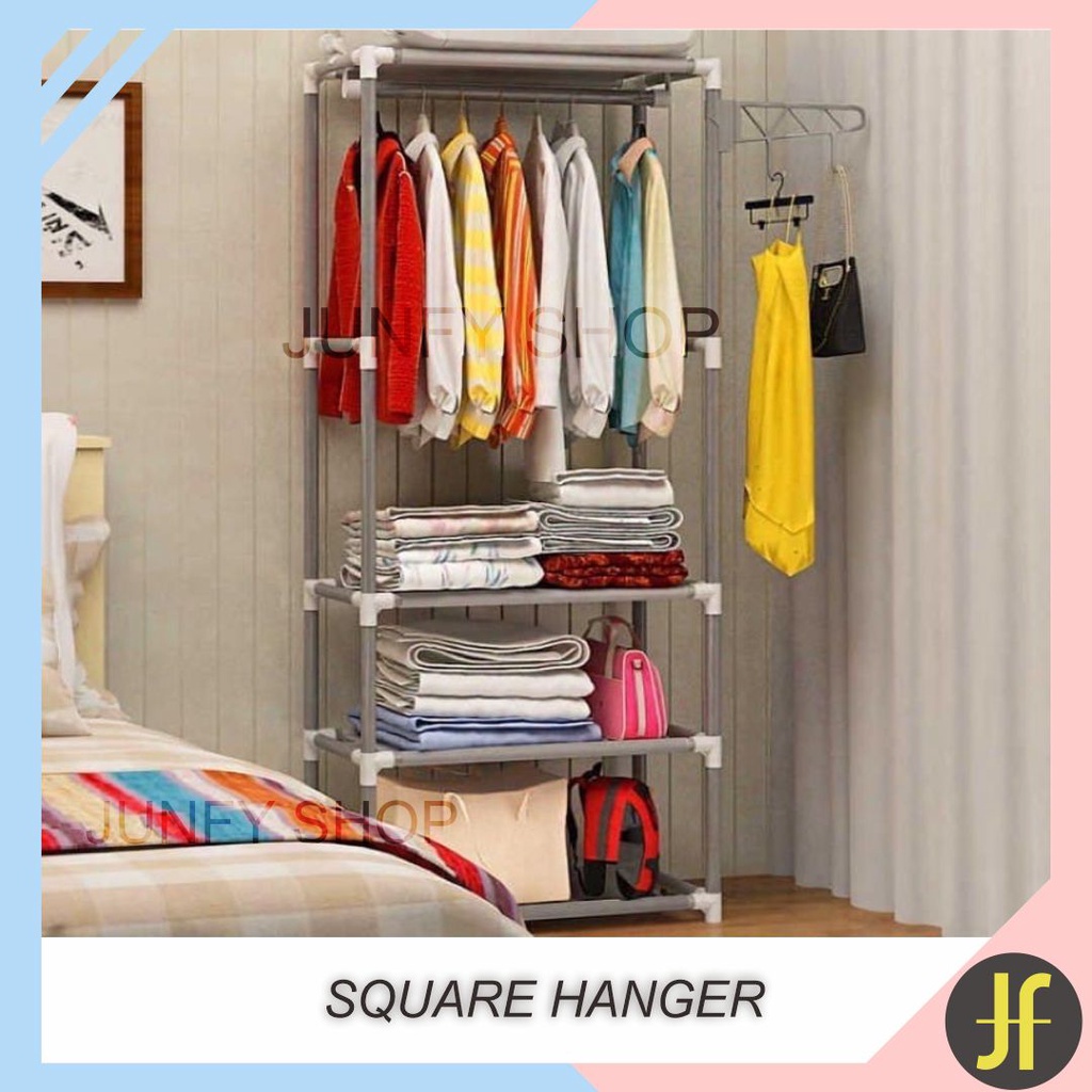 J648 Square hanger , rak baju persegi , rak persegi panjang divastore