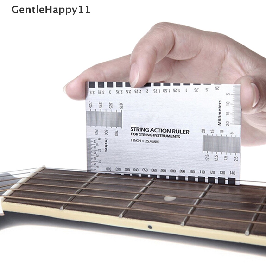 Gentlehappy Steel String Action Gauge Ruler Guide Setup Pengukur Luthier Untuk Gitar Bass id