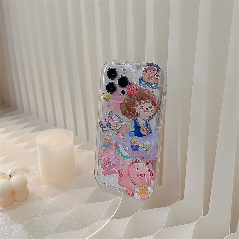 Cocok Untuk Iphone14 Pro Max iPhone Phone Case Airbag Protection Phone Case Kamera Tahan Guncangan Kompatibel Dengan Iphone13 13prm iPhone 11 7Plus 8Plus Xr XS 12 Pro Max 12mini 13mini Phone Case