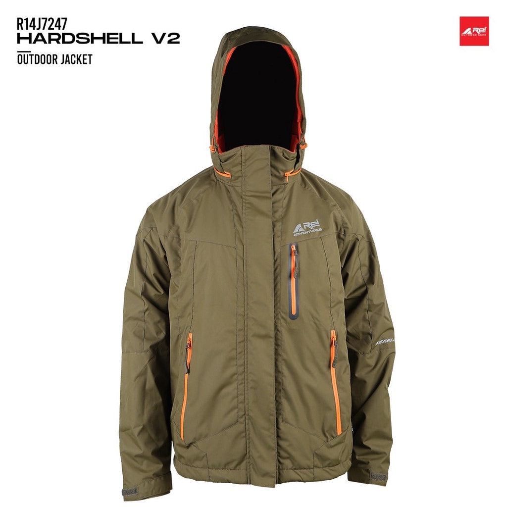 JAKET AREI REI HARDSHELL V2 POLAR FLEECE | FLECE HARDSHEEL HARDSHEL JACKET GUNUNG RIDING WATER WIND 