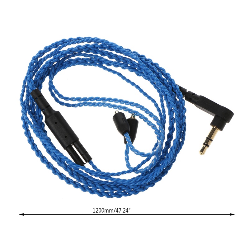 Kabel MMCX 3.5mm Kabel Cord Untuk Shure SE215 SE315 SE535 SE846 Earphone Perangkat Audio Bebas Kusut Wires Wires Ringan-Berat