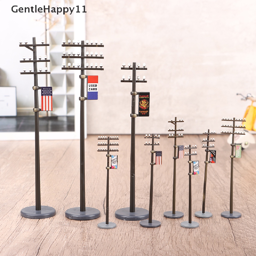 Gentlehappy 1: 42/1: 42/1: 100model Tiang Garis Listrik Untuk Kereta Microlandscape Aksesoris id