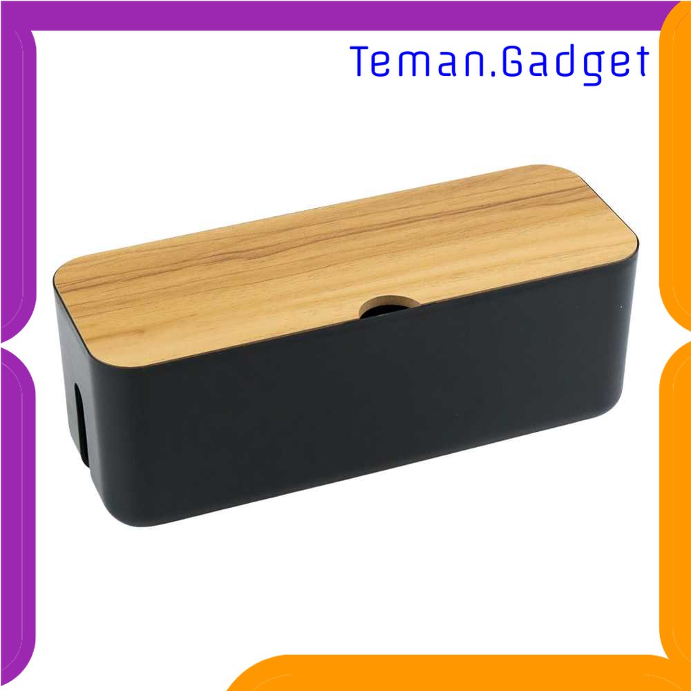 TG - ATK CARPRIE Kotak Kayu Organizer Manajemen Kabel Charger - FT-100