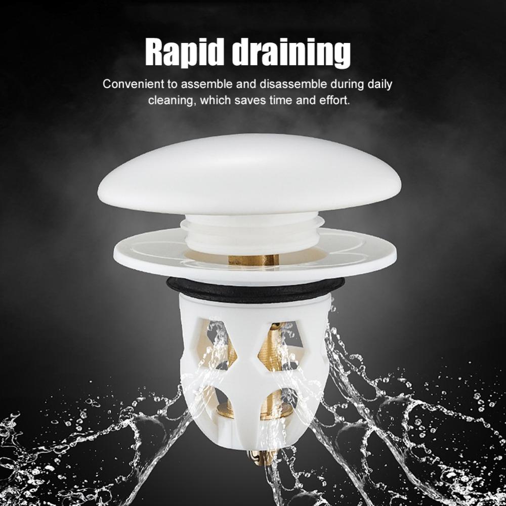 Populer Pop Up Drain Filter Universal Awet Penggantian Clack Plug Baut Penangkap Rambut Wastafel Bounce Core