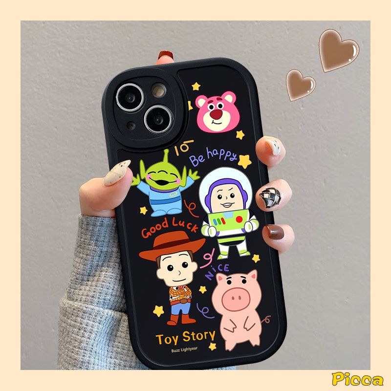 Case Untuk Infinix Hot 11 9 10 Play Smart5 6 Hot 10T 10s 11s Infinix Note8Panas10 Lite Kartun Toy Story Alien Lucu Manyo Babi Shockproof Lembut Tpu Penutup Belakang