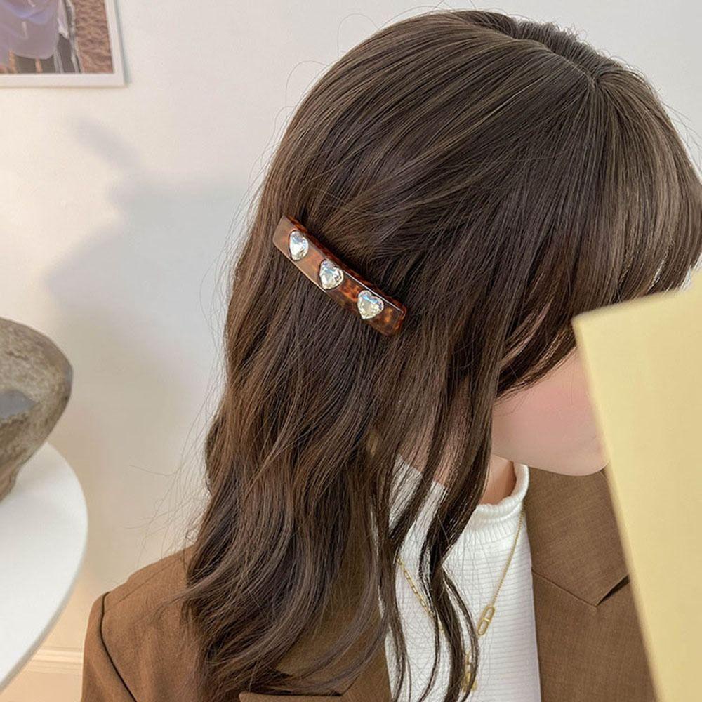 AUGUSTINA Jepit Rambut Klip Musim Semi Asam Asetat Retro Elegan Untuk Gadis Poni Klip Hiasan Kepala Untuk Wanita Women Hair Clip