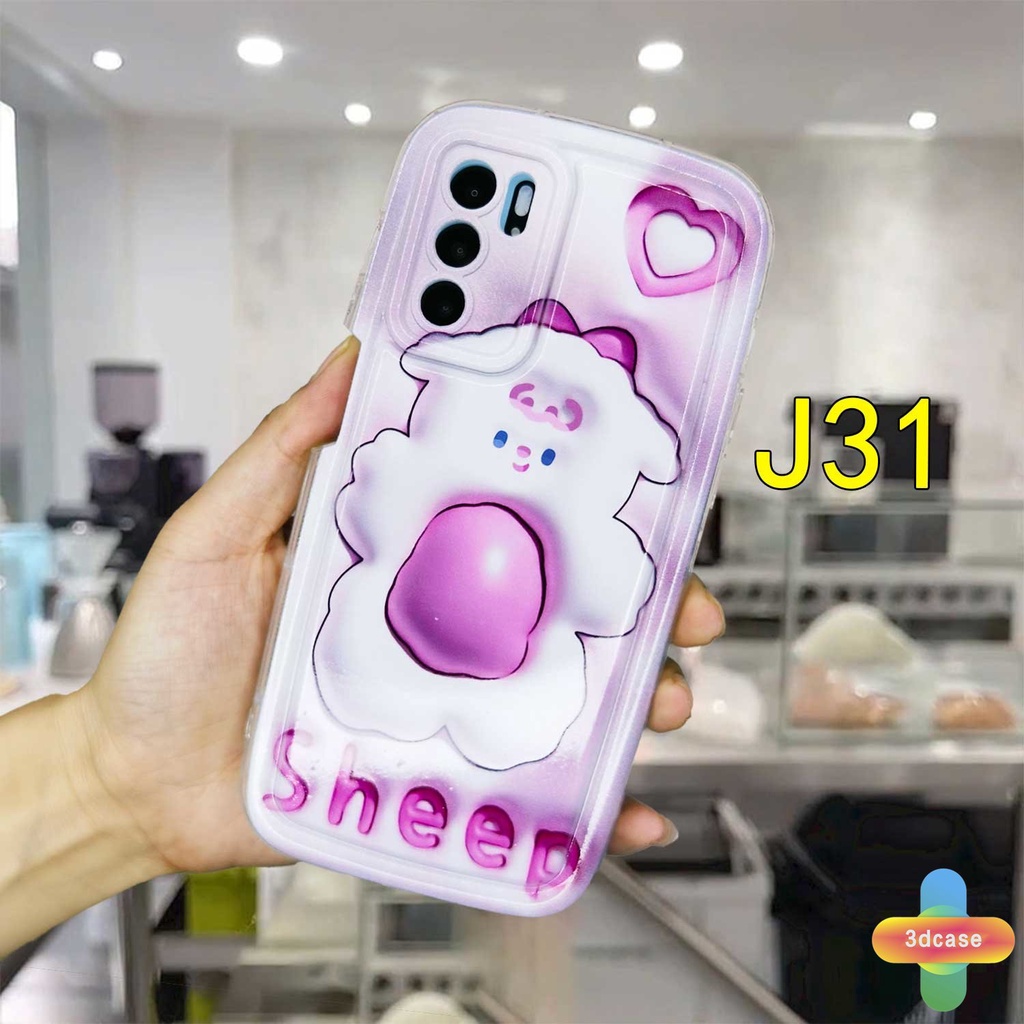 Case HP OPPO A57 A57S A57E A55 A7 A5 A9 A17 A17K A31 A53 A33 2020 A15 A54 A5S A3S A76 A96 A16 A95 A77S A12 A12S A1K A16E A16K A54S Reno 7 7Z 8Z 5 4 6 8 5F 5K 4F 4 5 06 Lite A74 A15S A52 A11K A92 A35 A36 A11 Cute Sheep Soft Airbag Soap Case