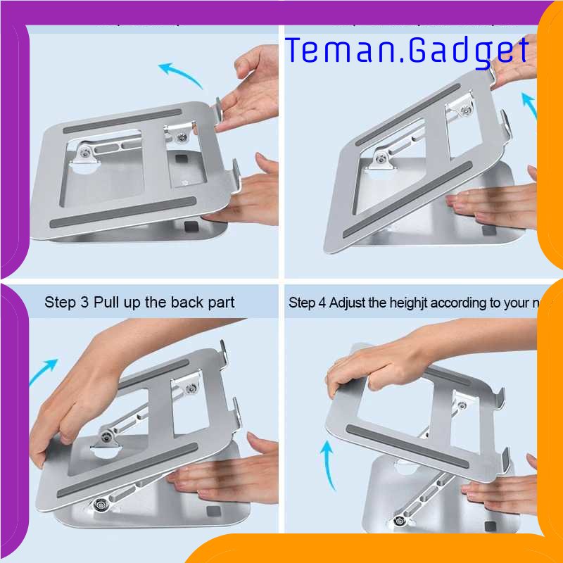 TG - KMP MC Laptop Stand Aluminium Foldable Adjustable Non-Slip - LS515