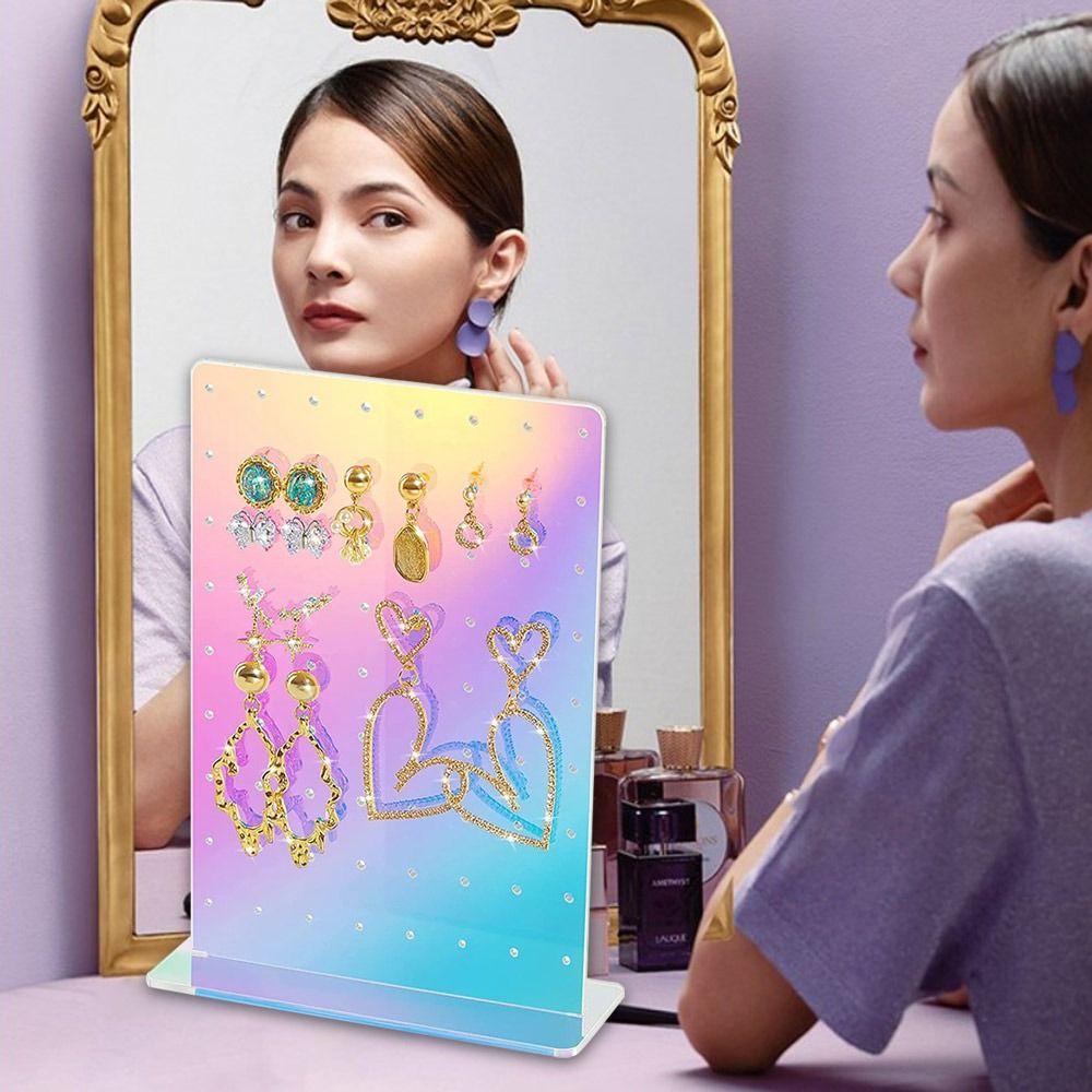 Lily Earrings Stand Organizer DIY Tempat Display Perhiasan Akrilik Fashion