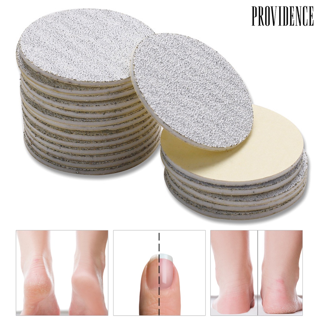 Providence 50Pcs Pedicure Amplas Aman Perekat Diri 15mm Nail Polishing Disc Amplas Pengganti Untuk Rumah Tangga