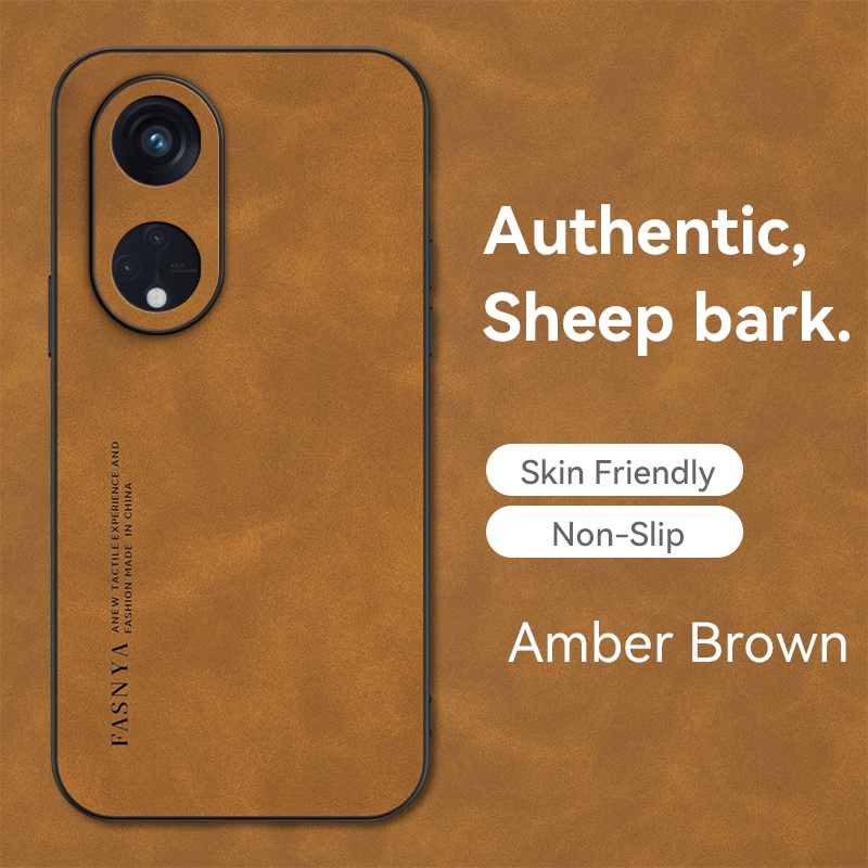 Fashion Kulit Domba Case Untuk OPPO Reno 8T 4G Reno8 Reno7 Reno6 Reno5 5F Reno2F F7 F9 A94 A17 A17K A57 4G A77S Mewah Simple Matte Nubuck Kulit Domba Bertekstur Soft Cover RIXUAN