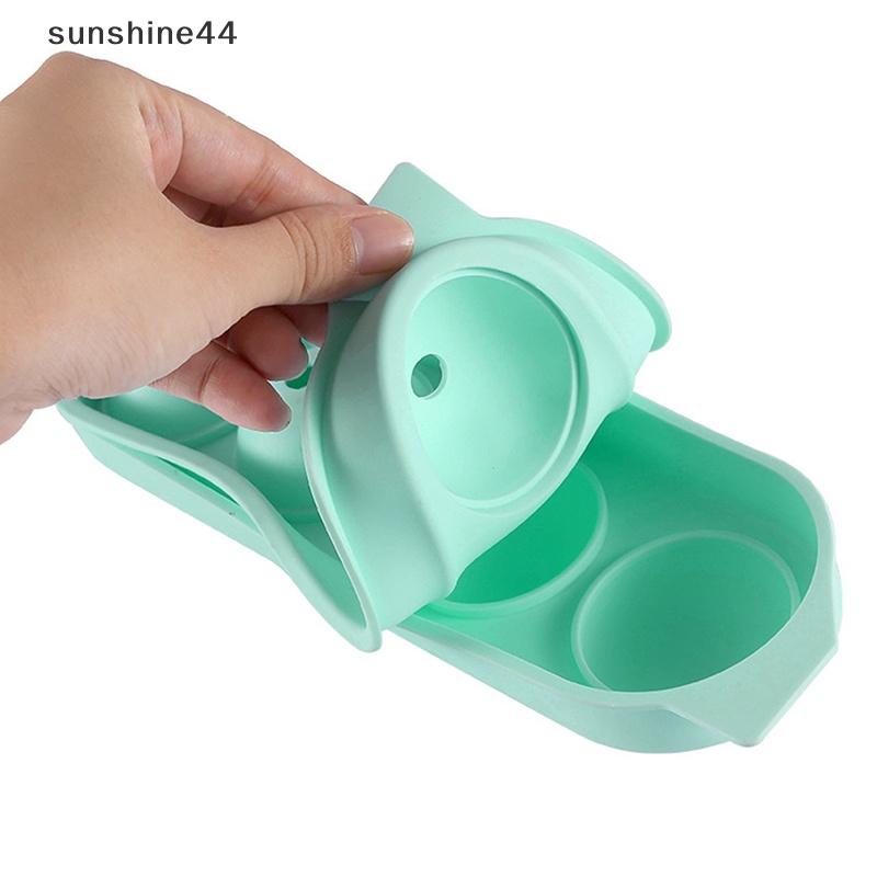 Sunshine 1Pc 4cav Aksesoris Dapur Silikon Cetakan Es Batu DIY Ice Ball Maker Tools ID