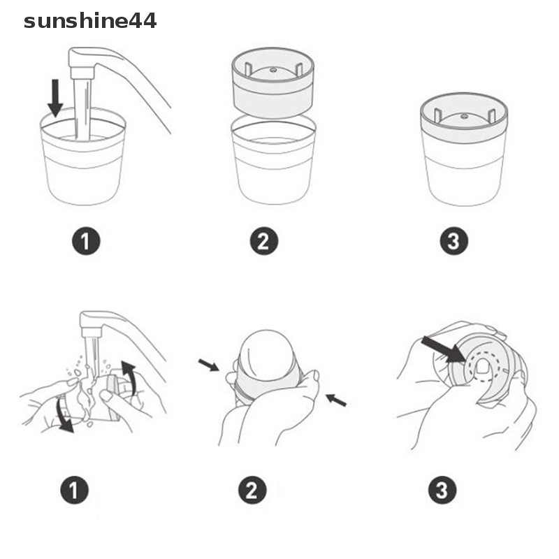 Sunshine 1PC Cetakan Ice Ball Maker Tutup Silikon Bulat Sphere Cube Untuk Cocktail Whiskey ID