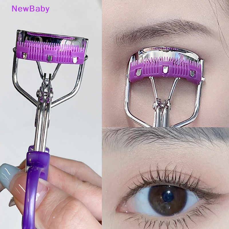 Newbaby 1pc Penjepit Bulu Mata Dengan Sisir Built-in Penjepit Bulu Mata Alat Kecantikan Mata ID