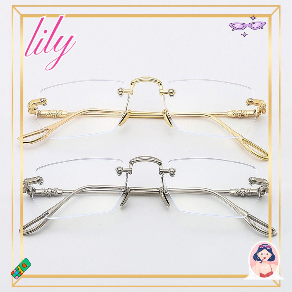 Lily Kacamata Baca Frame Kantor Vintage Anti-Blue Light