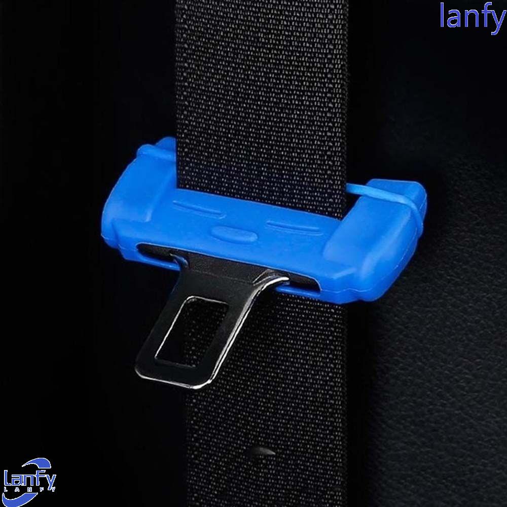 Lanfy Sabuk Pengaman Gesper Cover Universal Silikon Aksesoris Interior Mobil Pelindung Kancing Case