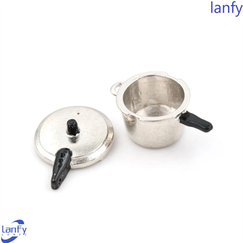 Lanfy Simulasi Panci Presto Skala1:12 Rumah Boneka Dekorasi Adegan Mainan Rumah Miniatur Ornamen Furniture Mainan Model Cooker