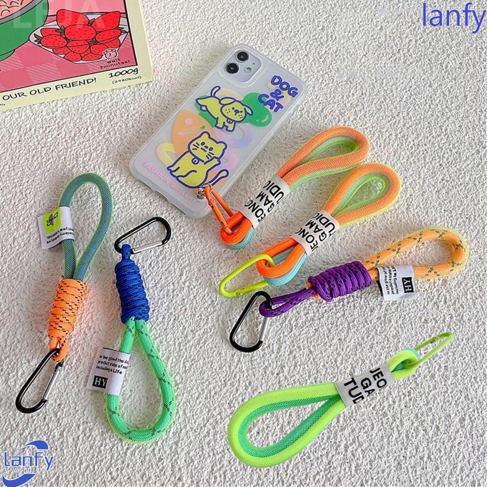 LANFY Unisex Bus Card Holder Universal Keys Holder Fluorescent Lanyard for Mobile Phone Short Rope Special Fluorescent Color Phone Accessorie Phone Strap Mobile Phone Lanyard/Multicolor