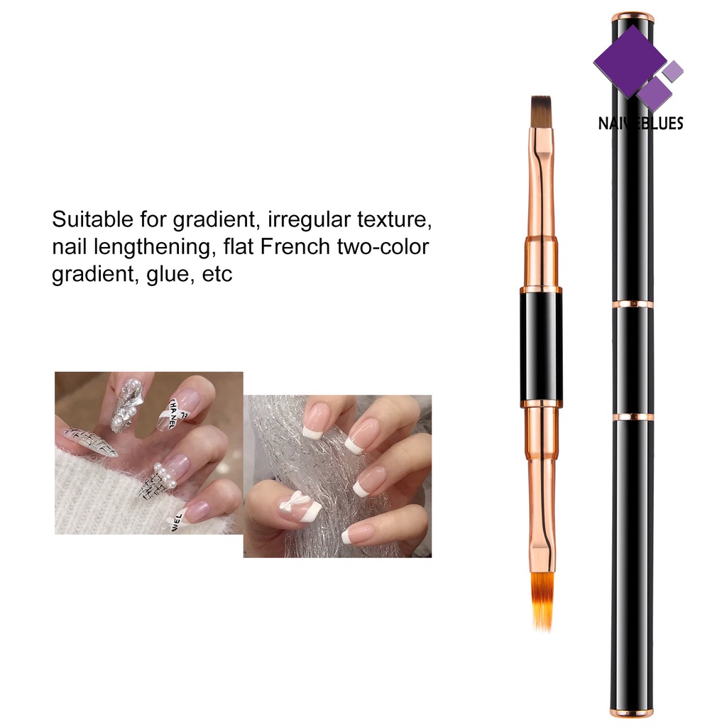 [naiveblues] 5pcs/set5.7.9 /9.11 /15.20Mm Nail Art Brushes Multi-Gaya Dual Head Nib DIY Nail Drawing Liner