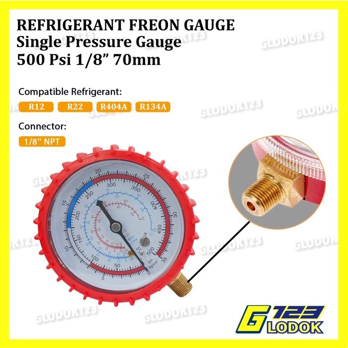 Meteran Manifold Manometer Freon R22 R32 R134A R410A Pressure Gauge