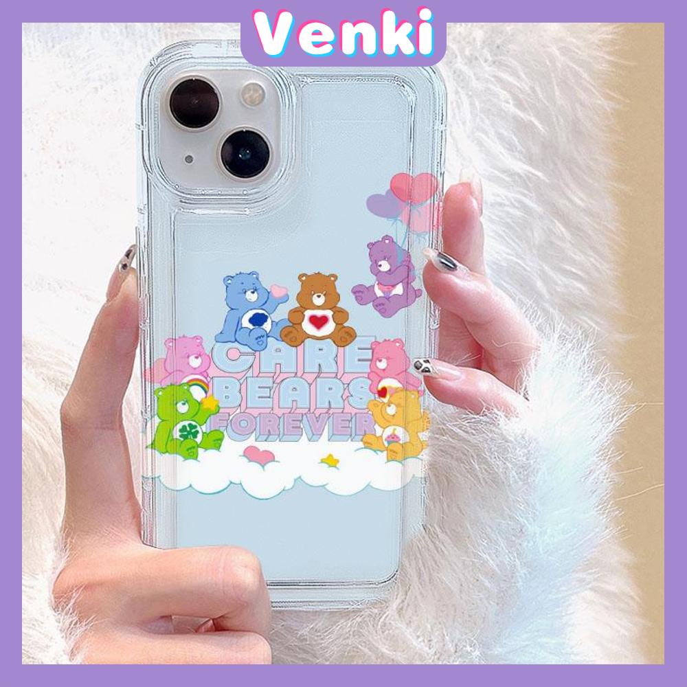 VENKI -For iPhone 11 iPhone Case Clear Case TPU Soft Case Airbag Shockproof Cute Cute Cartoon Bear Compatible with iPhone 14 13 Pro Max iPhone 12 Pro Max 11 7Plus 6Plus XR xs max