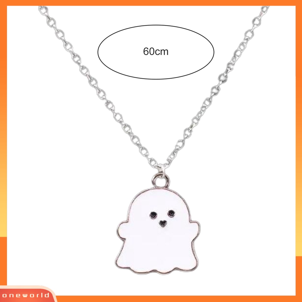 [EONE] All Match Rantai Klavikula Elegan Simple Dress Up Kalung Liontin Motif Hantu Unik Untuk Hari Valentine