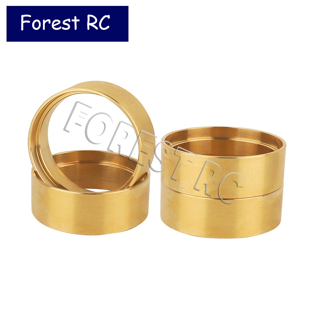 Forestrc 4pcs Brass Internal Beadlock Wheel Clamp Rings Fit 1.9 inch Wheel Rim for Axial SCX10 II 90