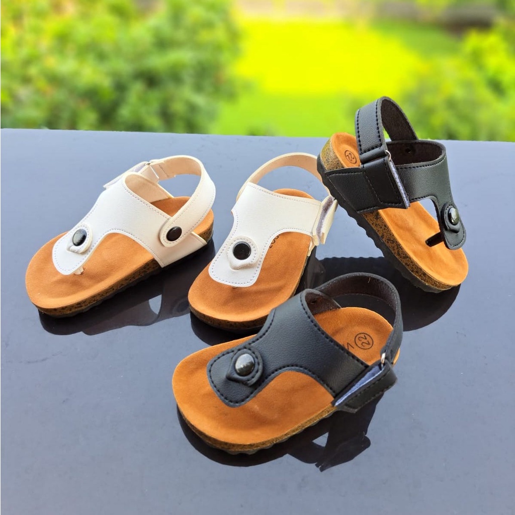 VINANDOZ SP06 Sandal Puyuh Anak Unisex Motif Japit Umur 1 2 3 tahun - Bahan Kulit Sintesis - Anti Slip