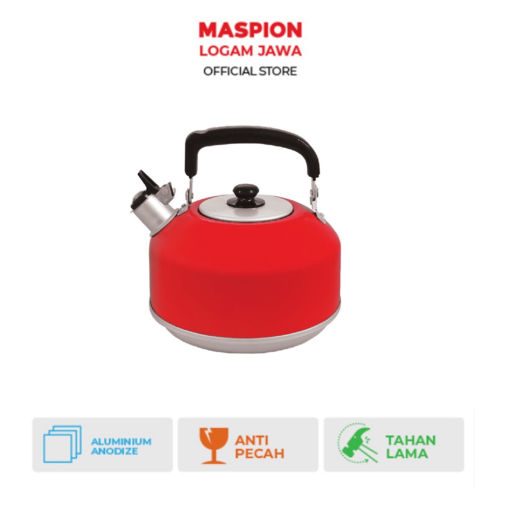 Maspion Teko Bunyi Aluminium Rainbow Nasional 22 cm