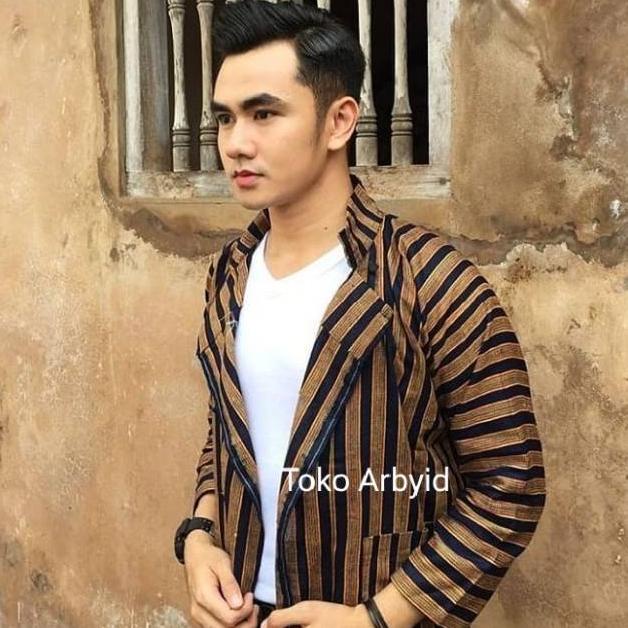 Lurik Terbaru Baju Lurik Jawa / Baju Surjan Lurik / Baju Adat Jawa/Baju Surjan lurik Dewasa/ Baju Ja