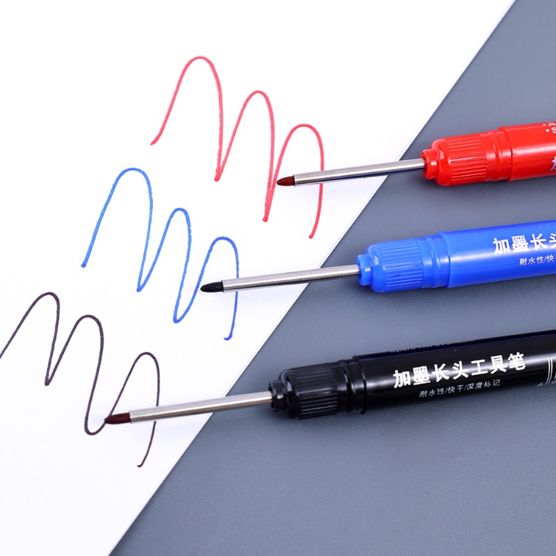 1pc/3pcs 33mm Lubang Dalam Panjang Nib Kepala Tahan Air Serbaguna Menandai Pulpen Ekstensi Permanen 3warna Penanda Logam Kamar Mandi Woodworking Dekorasi Perlengkapan Bangunan Keramik