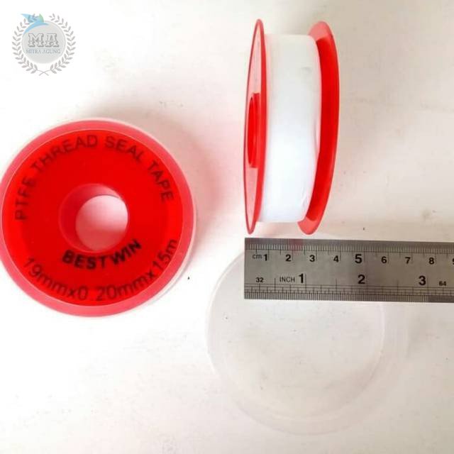 SEALTAPE JUMBO BESAR 19mm x 0.2mm x 15 m / SELOTIP AIR / LAKBAN / TEFLON TAPE / ISOLASI PIPA 12MM