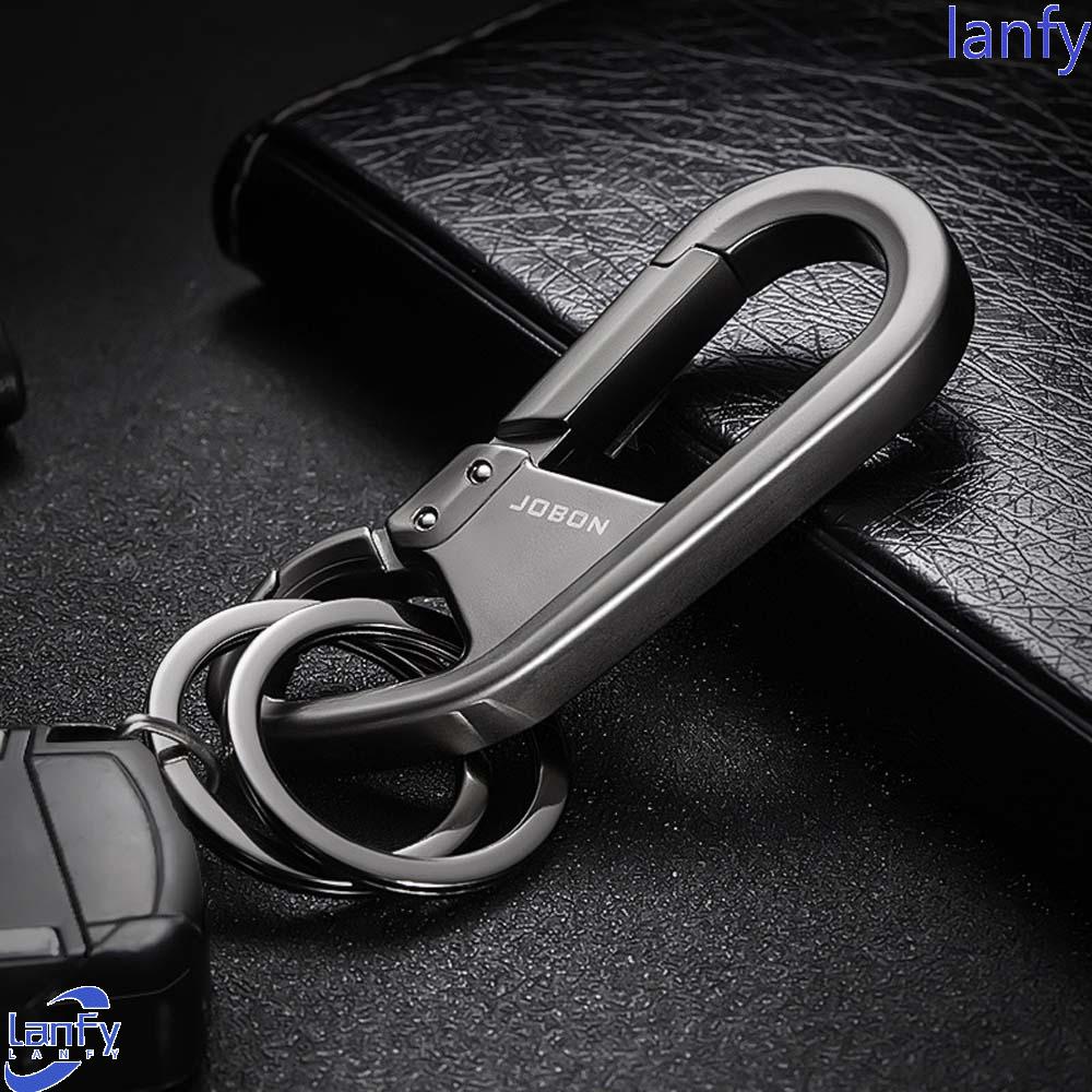 Lanfy Men Belt Key Chain Gift Double Hook Ringan Pinggang Gantung Klip Kunci Mobil ​