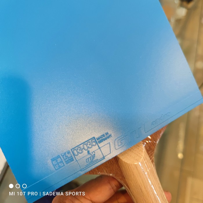 ANDRO GTT 45 - KARET PINGPONG TENIS MEJA SPON TIPIS WARNA BIRU & PINK - Biru, max 2.1mm
