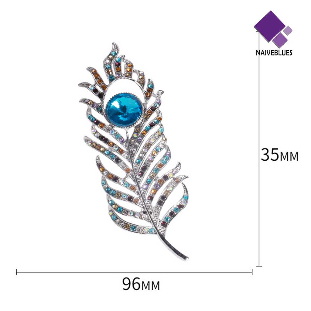 &lt; Naiveblues &gt; Bros Bergaya Elegan Berlian Imitasi Bulu Bros Jas Aksesoris Kostum