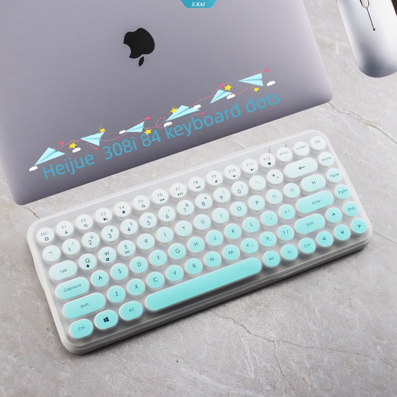 Cover Keyboard TPU Tahan Air Dan Debu Untuk PC Model Heijue Desktop 308i Makaron 84titik Keyboard Kualitas Tinggi Pelindung Komputer Desktop Film Kulit Dan Debu [ZK]