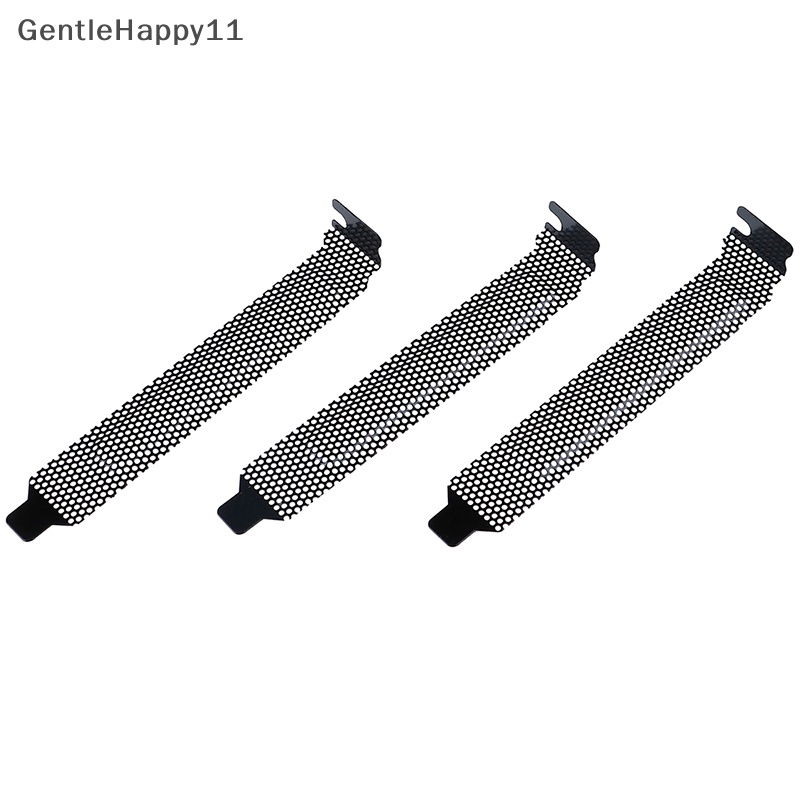 Gentlehappy 10Pcs Baru Hitam PCI slot Penutup filter Debu blanking plate hard steel id