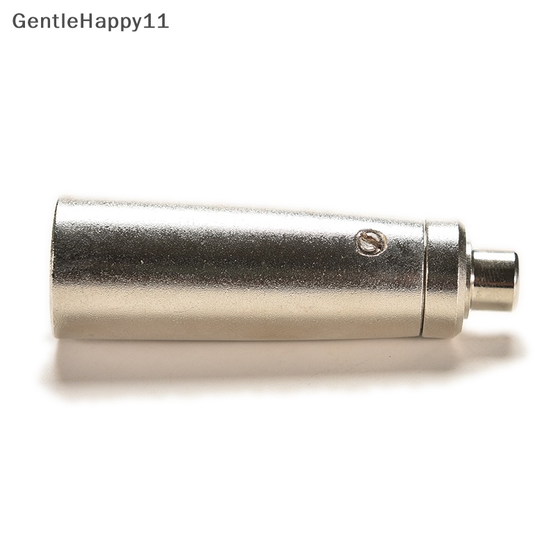 Gentlehappy 3P XLR Plug Male to RCA Female Jack Adapter Konektor Metal Microphone Amplifier id