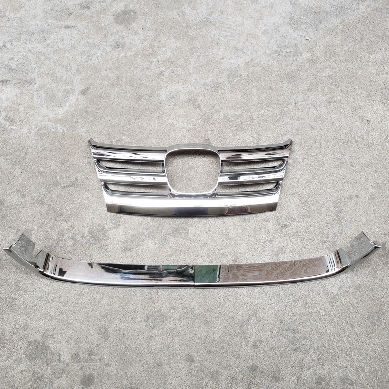 Untuk Honda City 2009-2011, ABS Chrome Disepuh Bumper Depan Strip Terang Bingkai Hias