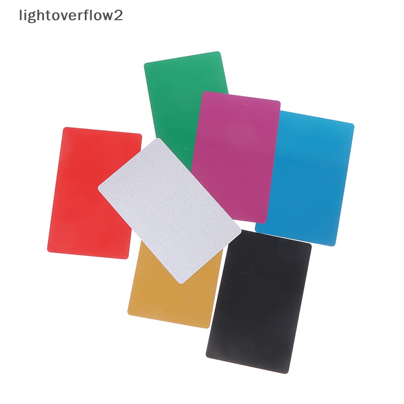 [lightoverflow2] 10pcs Kartu Nama Logam Kosong Aluminium Alloy Blanks Card DIY Laser Pring [ID]