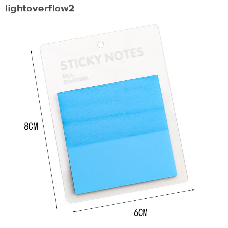 [lightoverflow2] 50sheets Transparan Sticky Notes Waterproof Colorful Clear Memo Pad Diposting Memo [ID]