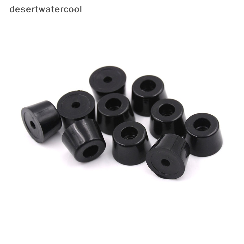 Deid 10pcs 21mm x 15mm Hitam Kerucut Recessed Rubber Feet Bumper Pads Martijn