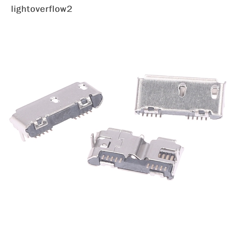 [lightoverflow2] 3pcs G42Y Micro USB 3.0 B Type SMT Female Socket Connector Untuk Hard Disk Drives Antarmuka Data [ID]